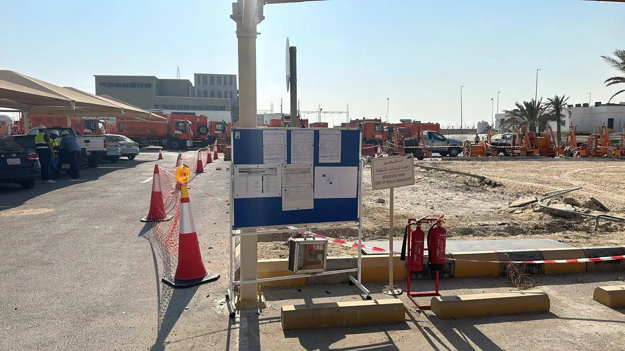 Site board & fire extinguishers